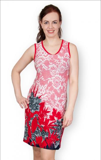 Платье из вискозы -  купон, красный (152-1) - фото 2