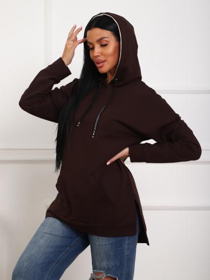 Толстовка футер с капюшоном (01074, шоколадный) - фото 8