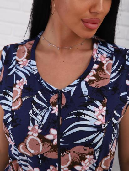 Халат женский (01071, синий) - фото 9