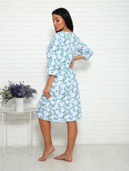 Халат махровый на молнии (01016, голубой) - фото 10