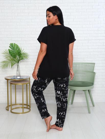 Костюм с брюками чинос, принт, черный (911-1) - фото 8