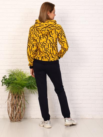 Костюм с капюшоном, футер с лайкрой, горчица (660-3) - фото 7