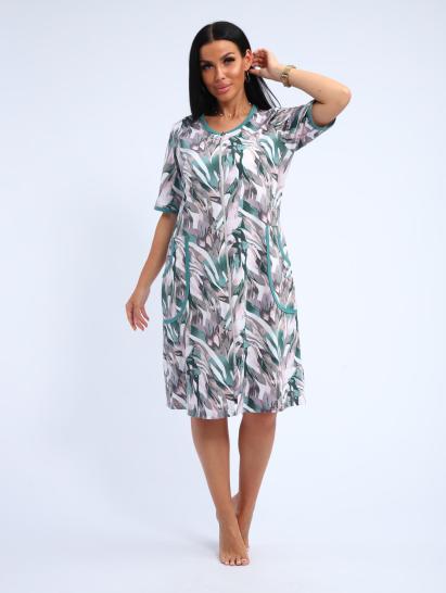 Халат женский на молнии с карманами (01057, зеленый) - фото 11