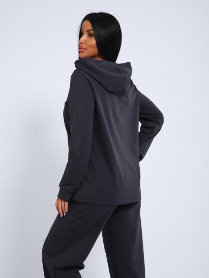 Костюм с капюшоном, футер с лайкрой (01045, антрацитовый) - фото 9