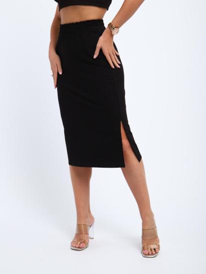 Юбка, футер (01056, черный миди) - фото 4