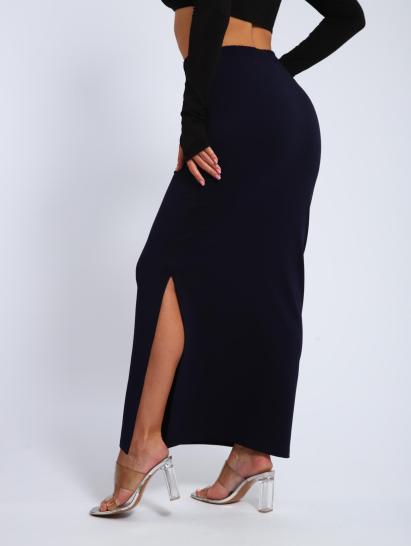 Юбка, футер (01056, темно-синий макси) - фото 4