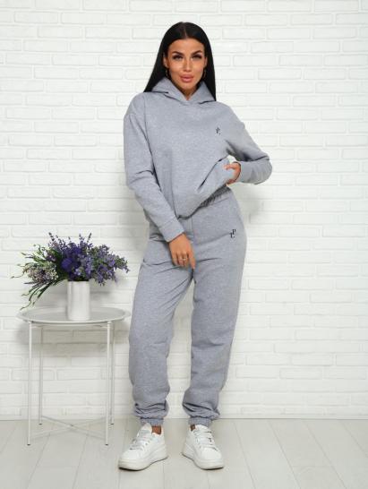 Костюм с брюками, футер с начесом 3-х нитка (01021, серый) - фото 15