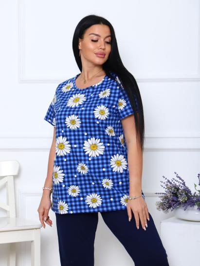 Костюм с бриджами, синий клетка (891-3) - фото 3