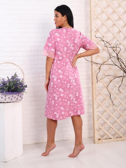 Сорочка длинная с кружевом, сухая роза (873-1) - фото 7