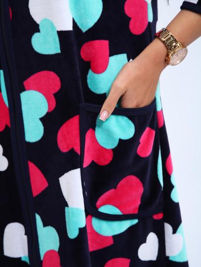 Халат велюровый на молнии (00941, бирюзовый) - фото 18