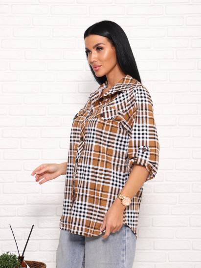 Рубашка на пуговицах (00995, коричневый) - фото 5