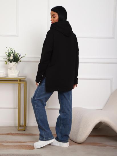 Толстовка футер с капюшоном (01074, черный) - фото 18