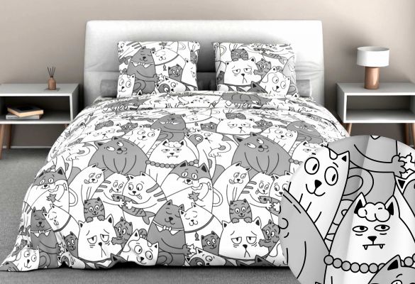 Ткань Котовасия Бязь 150 см  - фото 1 Ткань Котовасия Бязь 150 см  - фото 1