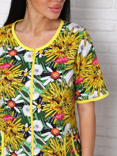 Халат женский на молнии с карманами  (00975, желтый) - фото 2