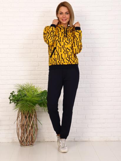 Костюм с капюшоном, футер с лайкрой, горчица (660-3) - фото 3