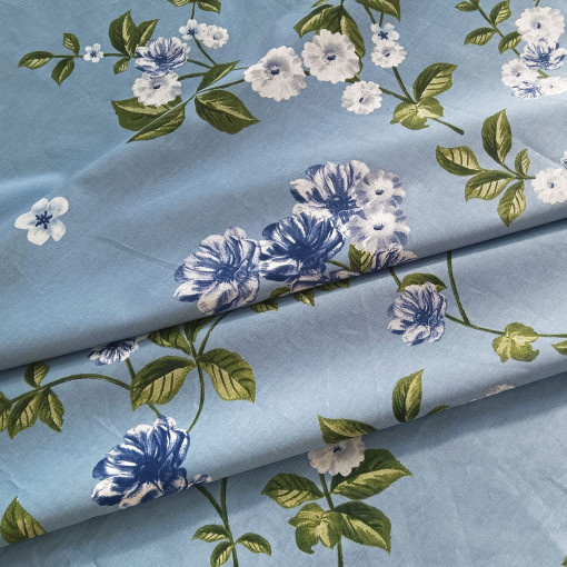 Комплект пододеяльник и 2 наволочки Цветение поплин - фото 2