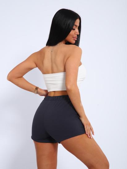 Шорты с карманами, футер с лайкрой 2-х нитка (00994, серый) - фото 7