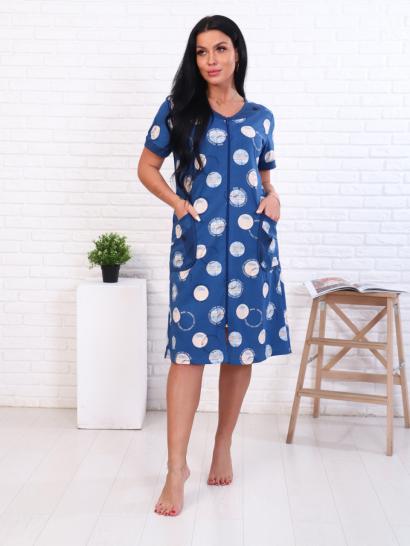 Халат женский на молнии с карманами, индиго (843-5) - фото 10
