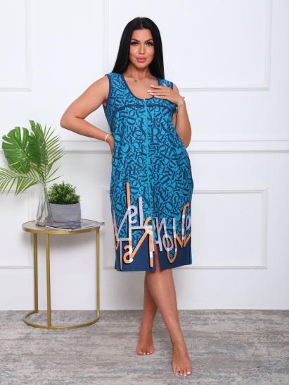 Халат женский на молнии с карманами, бирюза (914-1) - фото 11