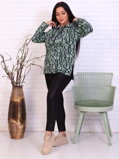 Толстовка с капюшоном, футер с лайкрой, ментол (824-2) - фото 10