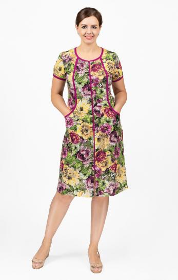 Халат женский на молнии с карманами (679-4) - фото 1