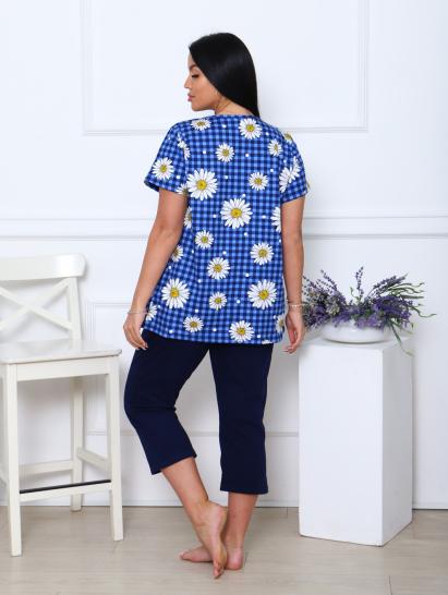 Костюм с бриджами, синий клетка (891-3) - фото 8