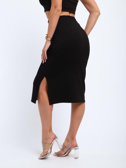 Юбка, футер (01056, черный миди) - фото 8