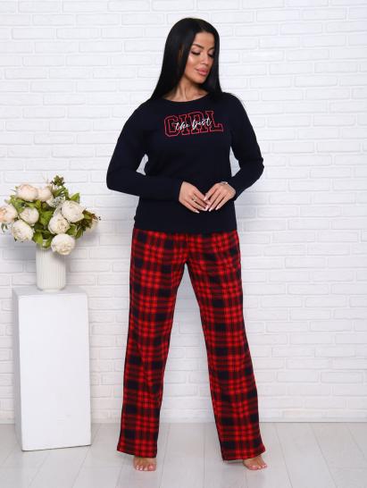 Костюм с брюками, принт, темно-синий (957-1) - фото 10