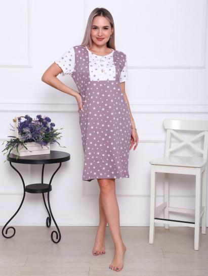 Сорочка с кружевом стрейч, кофе (897-2) - фото 2