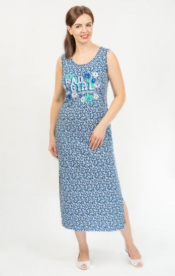 Платье трикотажное, принт (564) - фото 1