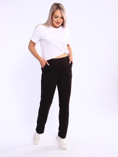 Брюки с карманами, интерлок (01034, черный) - фото 12