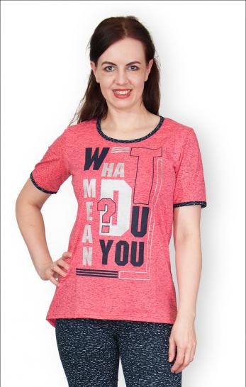 Костюм с бриджами, коралл, принт (342-4) - фото 3