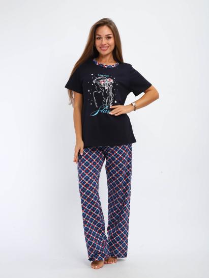 №239 Костюм с брюками Костюм женский Синий - фото 3