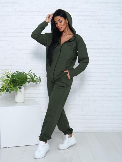 Костюм с брюками, футер с лайкрой 2-х нитка (00907, хаки) - фото 10