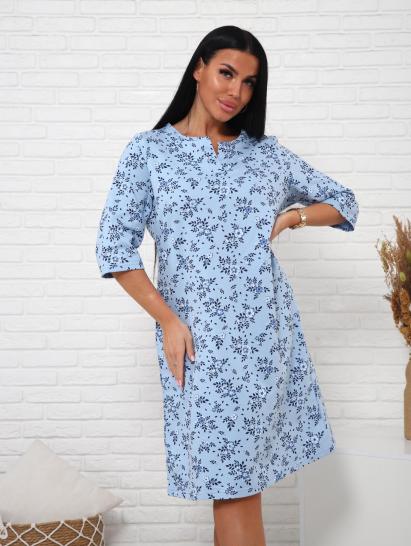 Сорочка теплая, футер с начесом (01035, синий) - фото 7