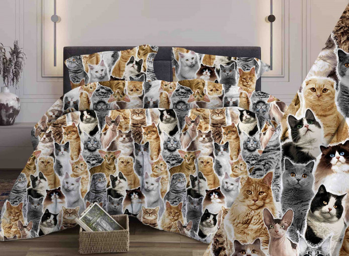 Комплект постельного белья Мягкие лапки бязь - фото 1