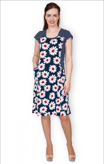 Платье трикотажное с карманами (264-13) - фото 1