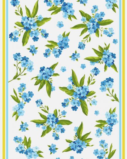 Ткань вафельная Незабудка ширина 50 см - фото 1