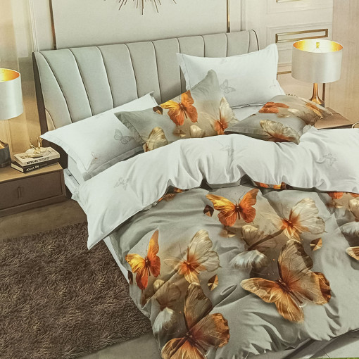 Комплект постельного белья Зима-Лето Шелкопряд поплин - фото 1