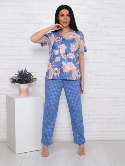 Костюм с брюками (00991, голубой) - фото 12