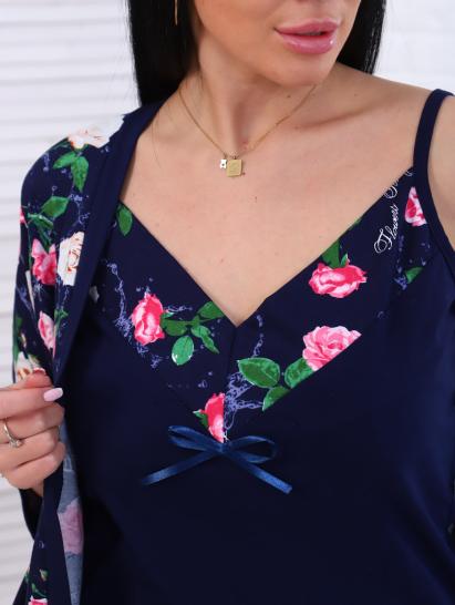 Пеньюар с сорочкой, синий (887-2) - фото 8