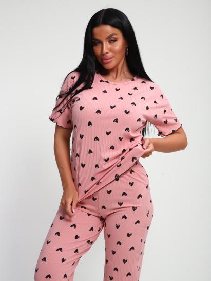 Пижама с брюками (01063, розовый) - фото 4