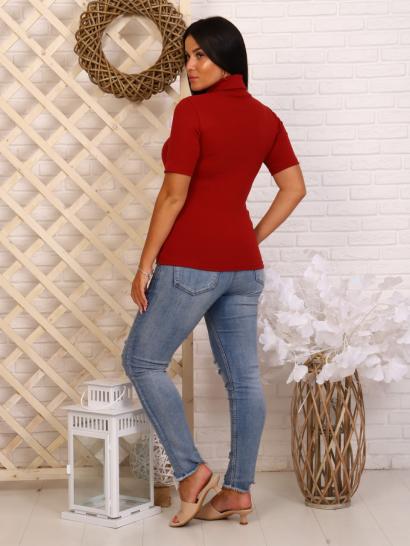 Водолазка женская, рибана с лайкрой (00837, бордо) - фото 3