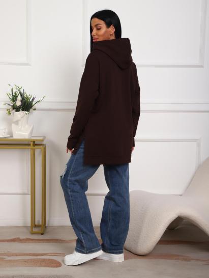 Толстовка футер с капюшоном (01074, шоколадный) - фото 12