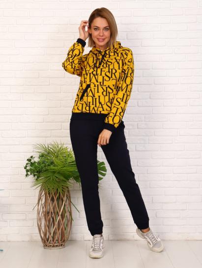 Костюм с капюшоном, футер с лайкрой, горчица (660-3) - фото 5