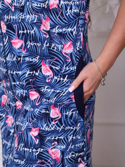 Халат женский на молнии с карманами, синий (908-1) - фото 10