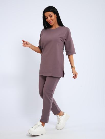 Костюм с брюками, футер с лайкрой (01048, капучино) - фото 11