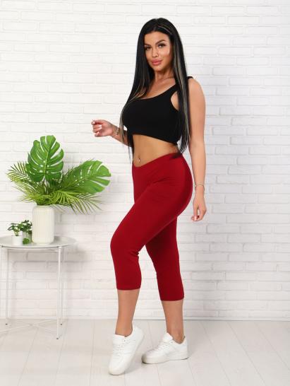 Бриджи, кулирка с лайкрой, бордо (927-4) - фото 8