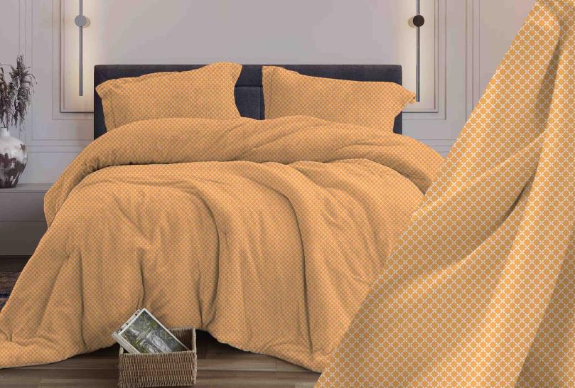 Ткань Вестерн оранжевый Бязь 220 см  - фото 1