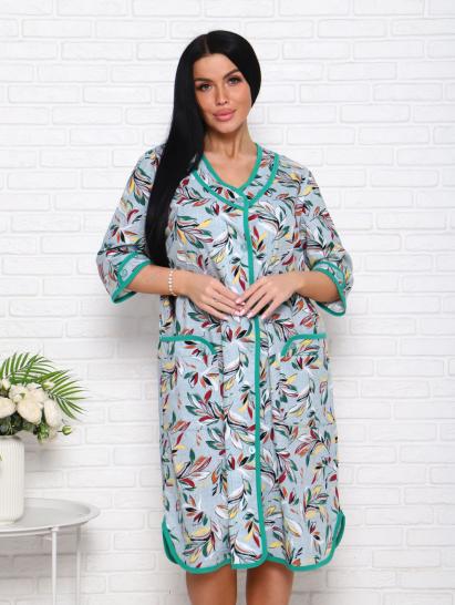 Халат женский на пуговицах с карманами, фисташковый (958-4) - фото 6